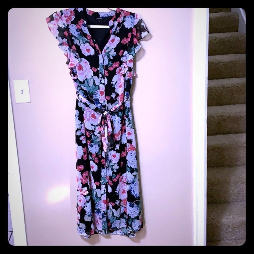 Floral Who What Wear Maxi Dress, size XS EUC